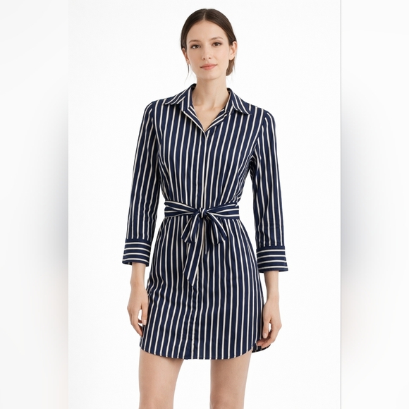 le chateau Dresses & Skirts - Le Château Navy and White Striped Dress XS